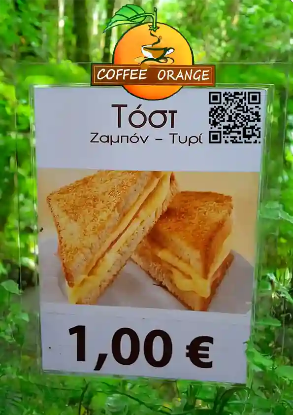 a sign with a picture of sandwiches