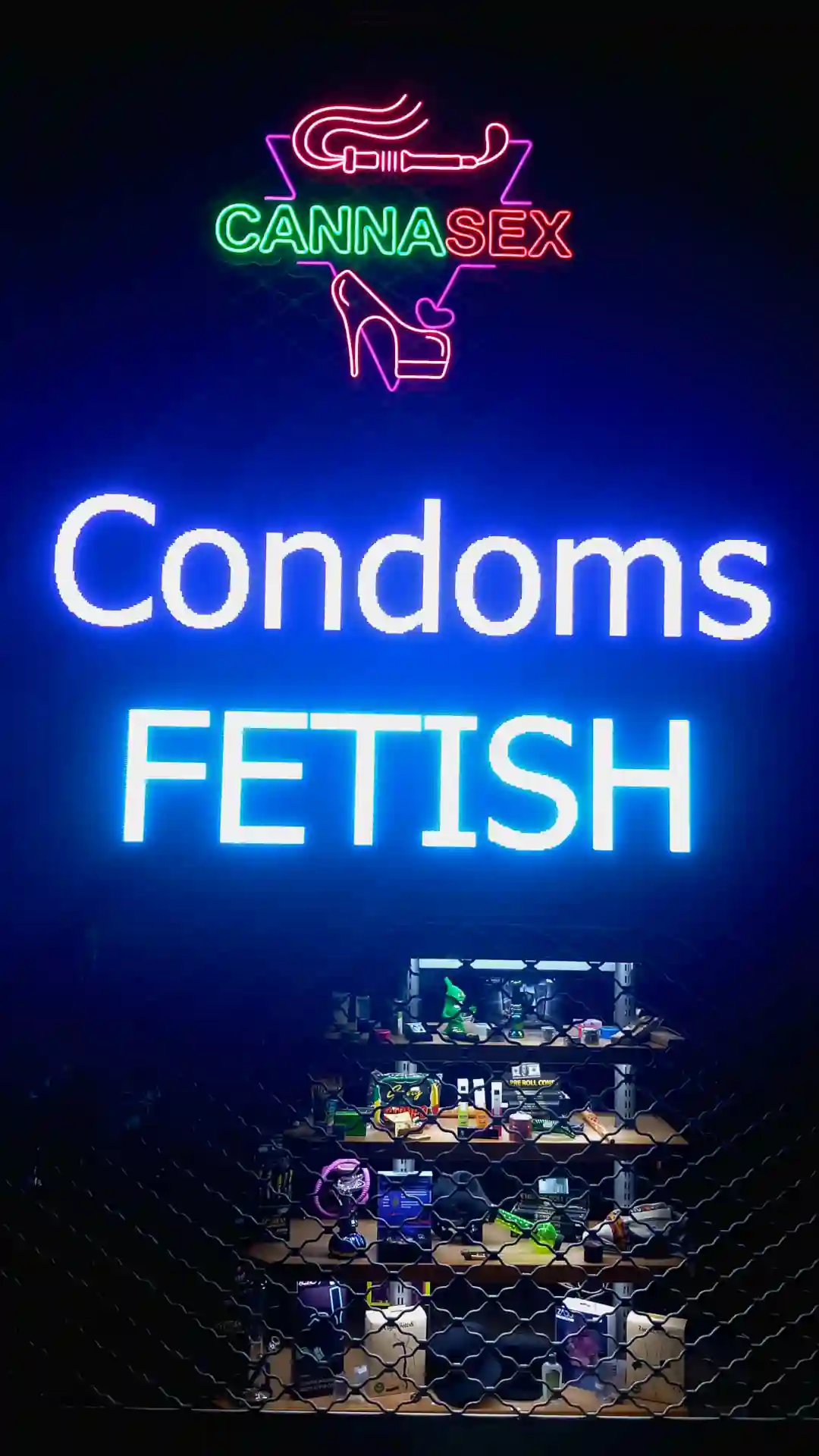 a neon sign with a shoe on it
