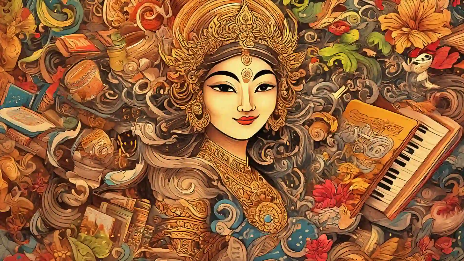 a beautiful lady representing culture