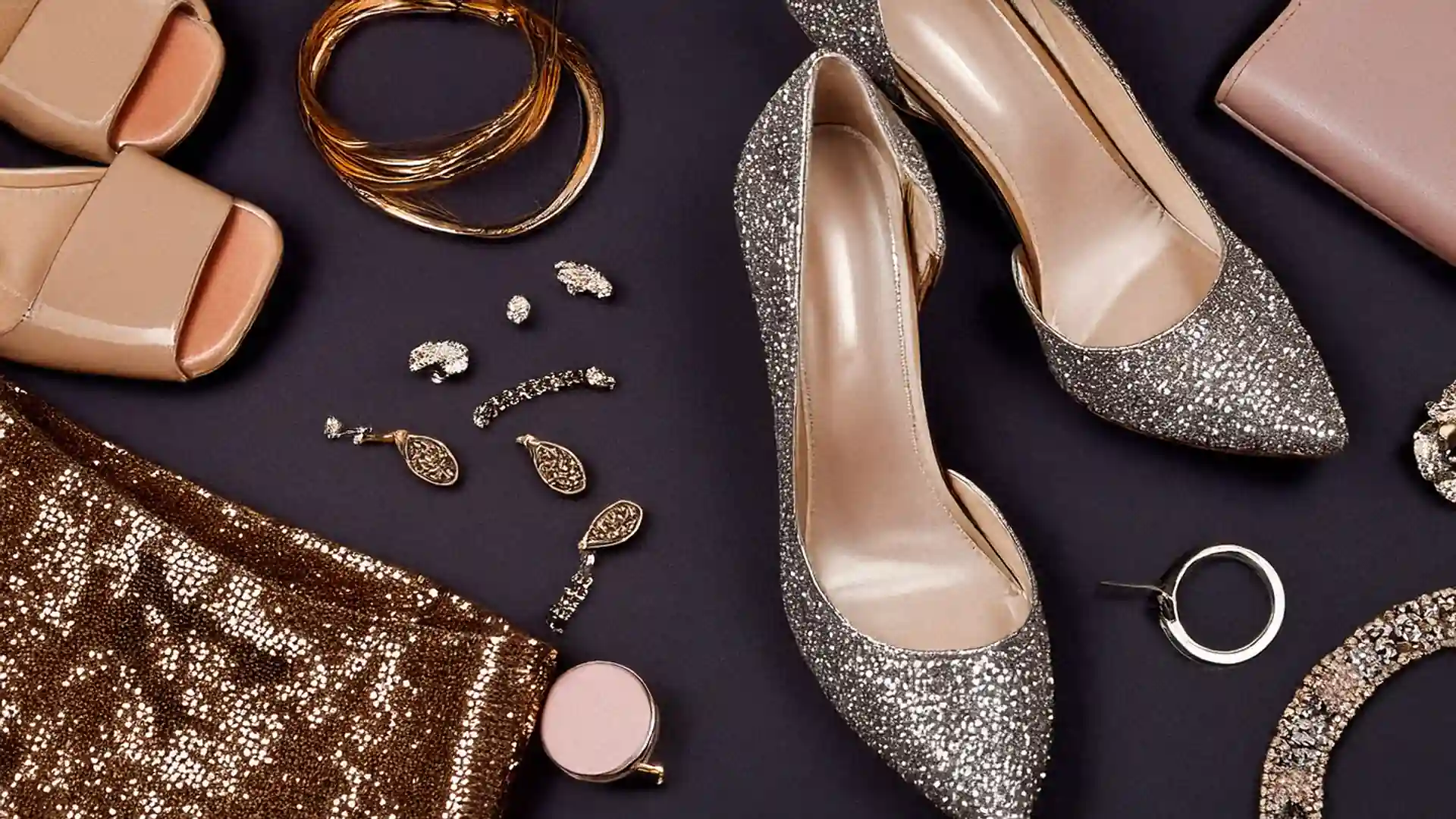 ladies fashion items including shoes bag jewelry