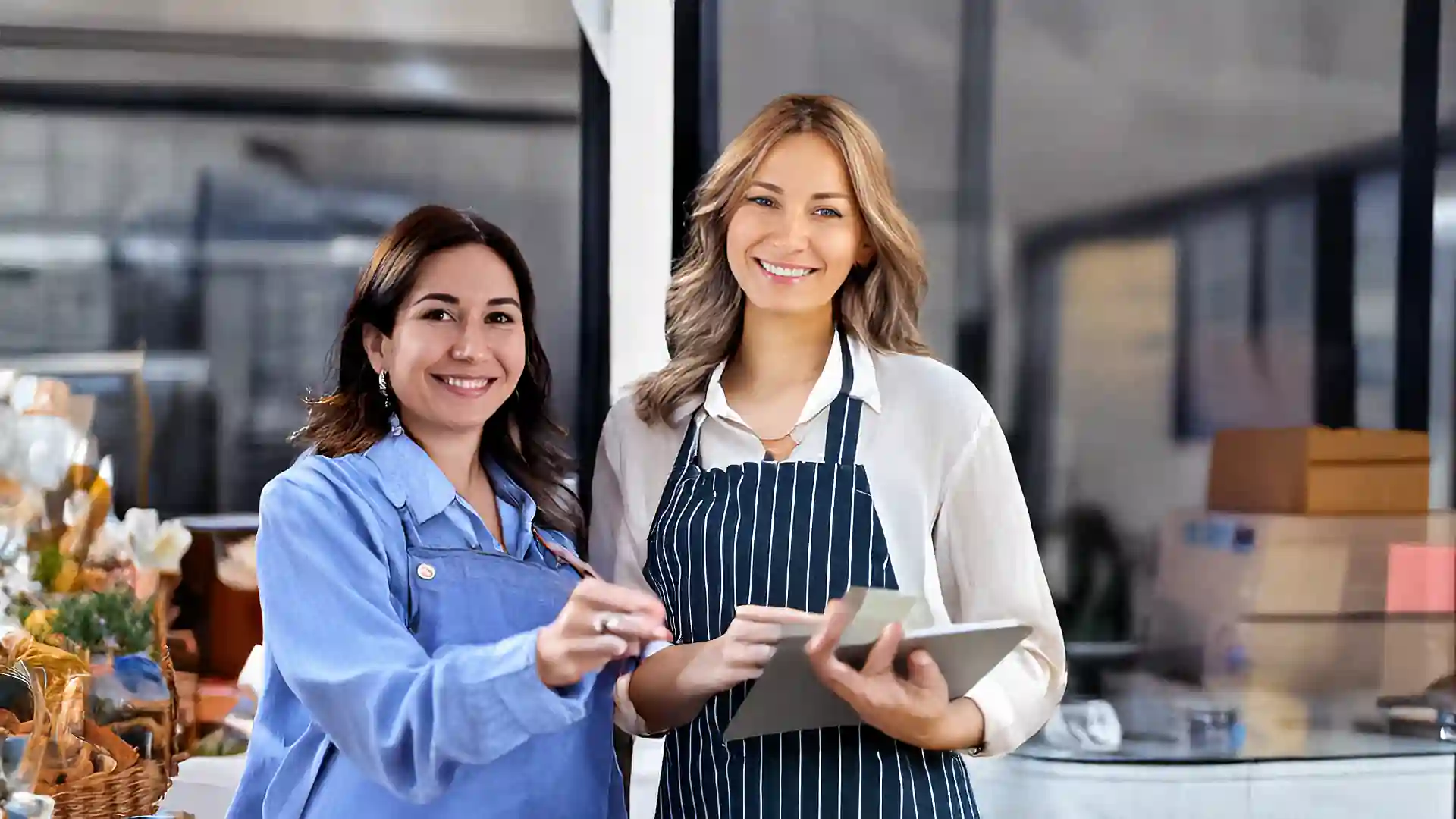 two women proud business owners