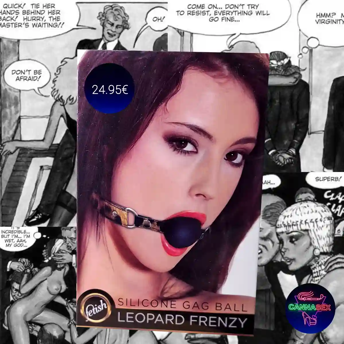 a book cover with a woman with a mouth gagged