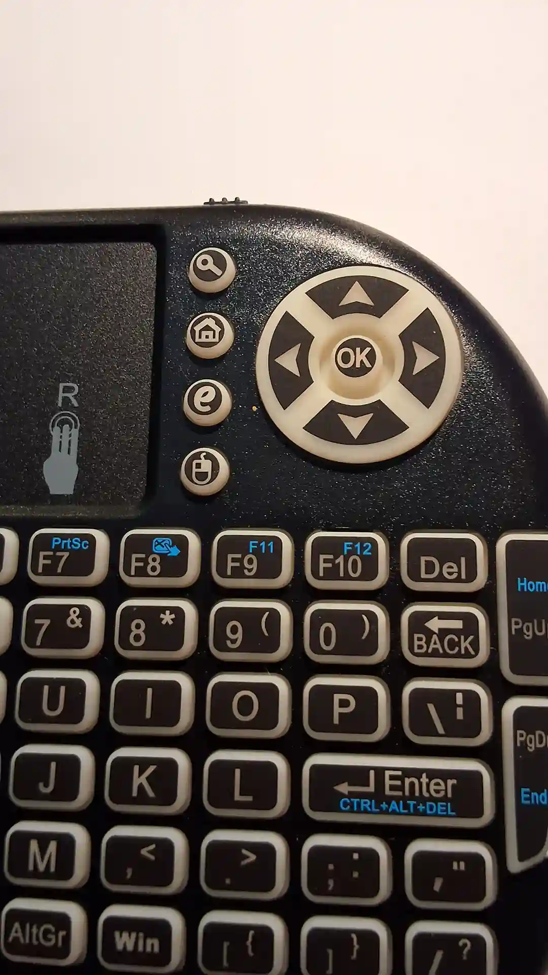 rgb wireless mini keyboard top right